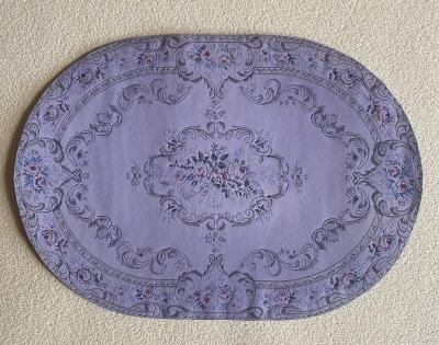 Mauve Oval Large Vintage Rug