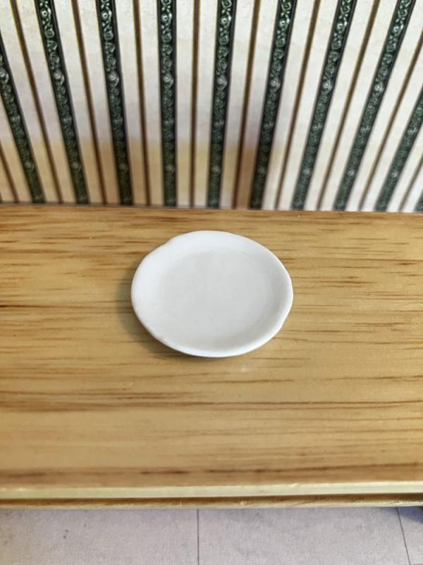 White Round Ceramic Plate